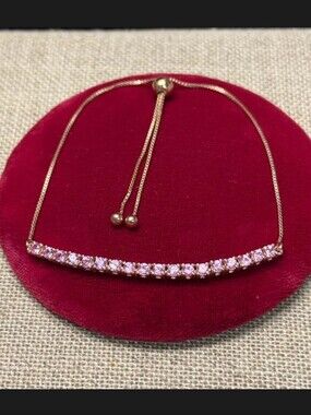Rose Gold Over Sterling 1.40 TCW Madagascar Pink Sapphire Magic Ball Bracelet